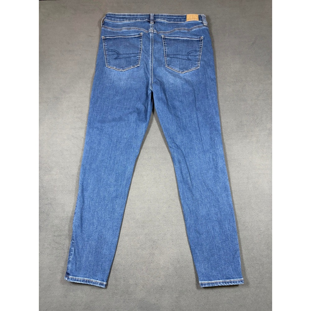 American Eagle Jeans Womens 16 Blue Next Level Stretch Skinny Denim - Picture 8 of 9